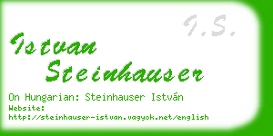 istvan steinhauser business card